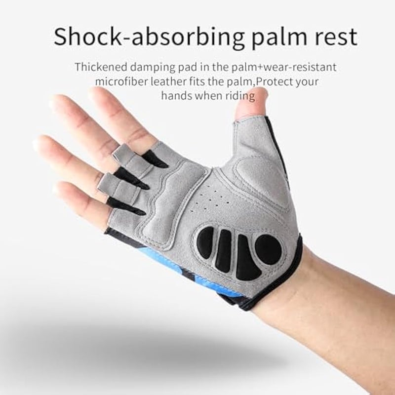 Fingerless Cycling Gloves for Men Women Bike Gloves for Men Cycling, Paded MTB Glove Biking Glove for Men Bicycle Accessories, Guantes para Bicicleta Hombre Guantes Ciclismo Hombre - Image 3
